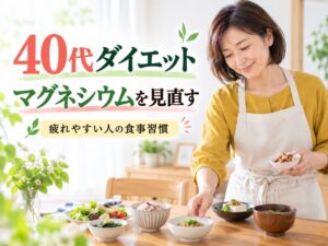 40代のダイエットとマグネシウムを含む食事習慣