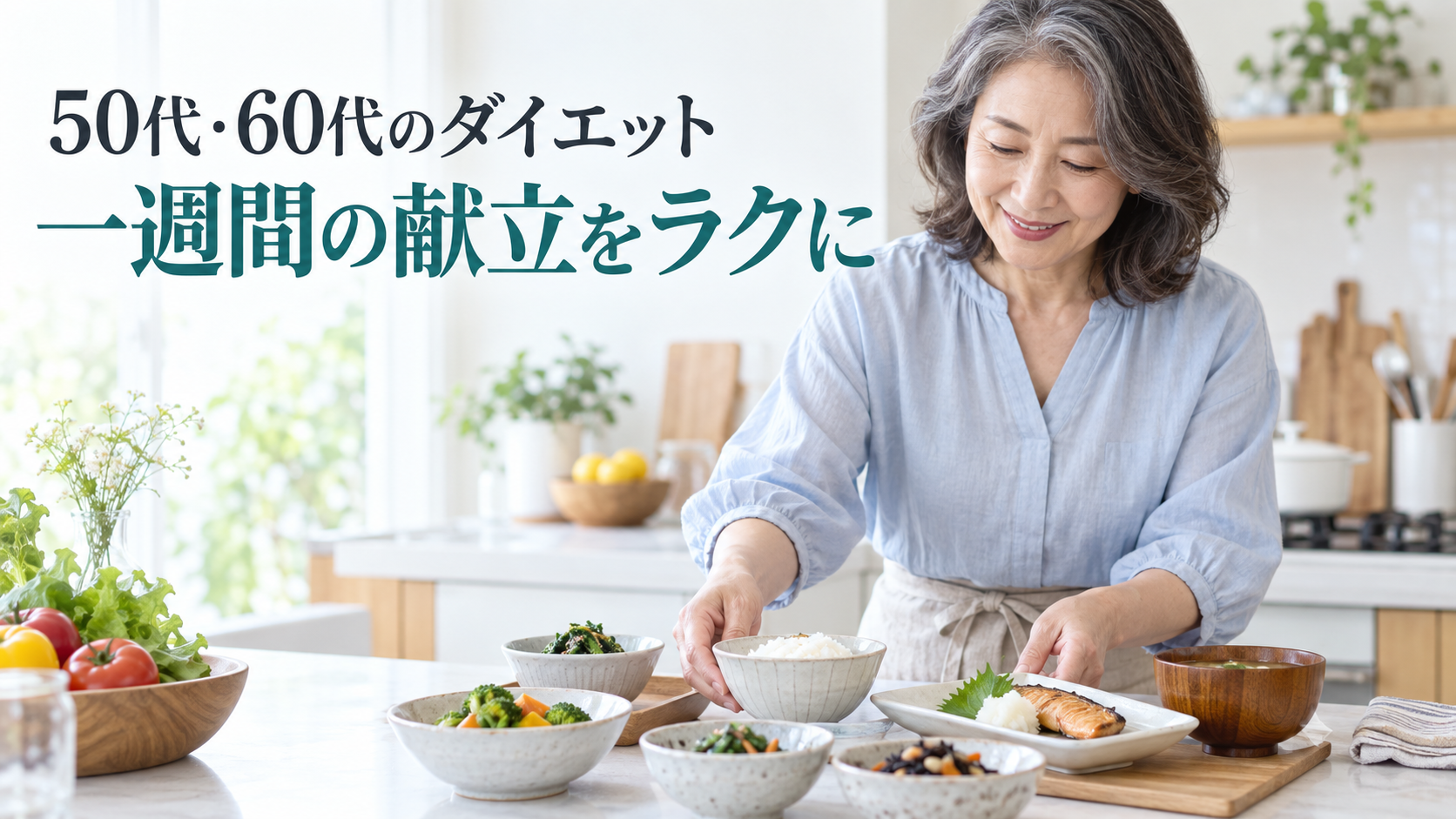 50代・60代のダイエット。一週間の献立をラクに考える食事の組み合わせ