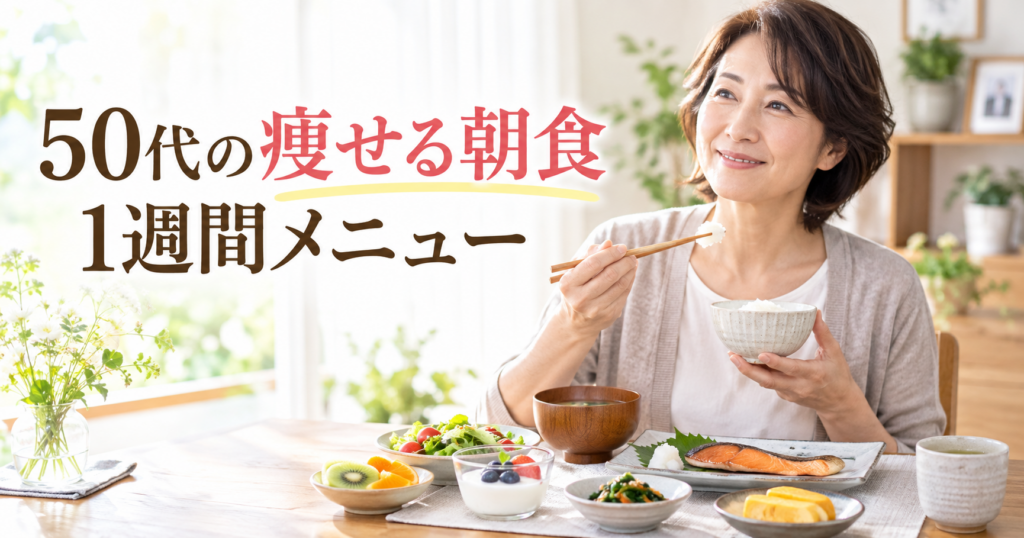 50代女性向けの痩せやすい1週間朝食メニュー