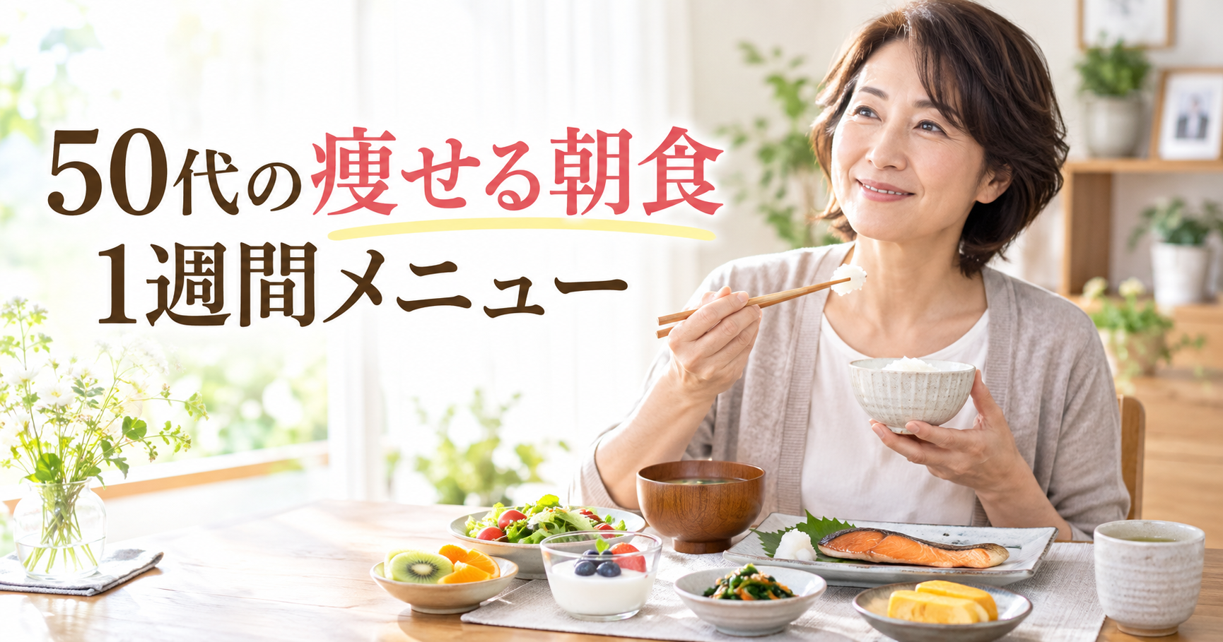 50代女性向けの痩せやすい1週間朝食メニュー