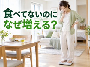 食べる量が少ないのに体重が増える理由を考える40代女性