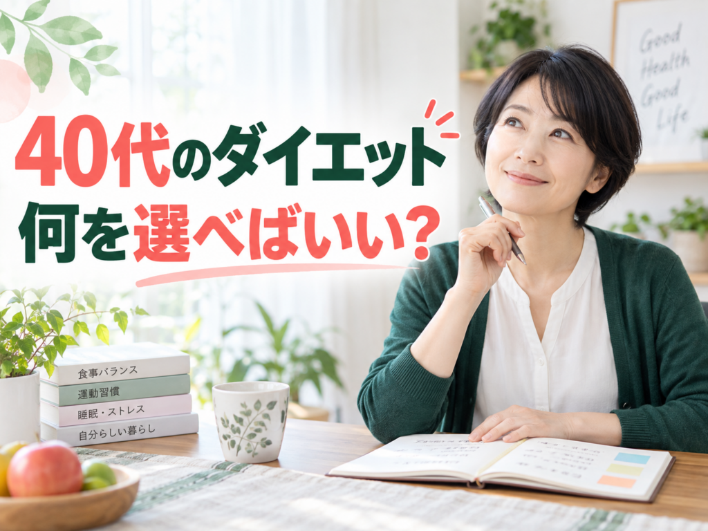 40代女性が自分に合うダイエット方法を考える